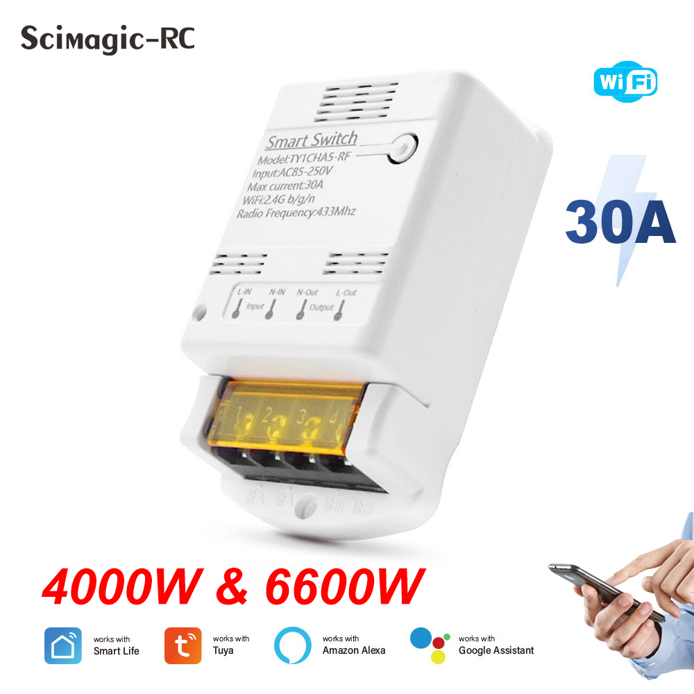 Home Automation Technology - Wifi 30A 6600W 4000W Tuya módulo