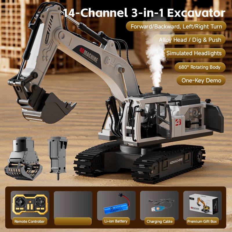 Excavadora RC de Aleación, 14  - Home Automation Tutorial reseña y precio